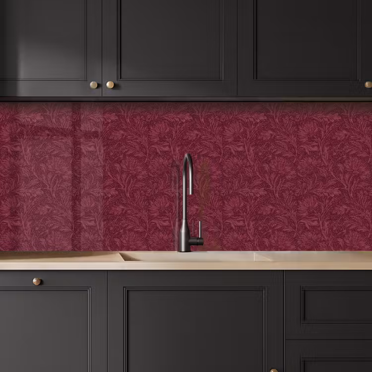 Keuken achterwand - Bladeren - Patroon - Paars — 6