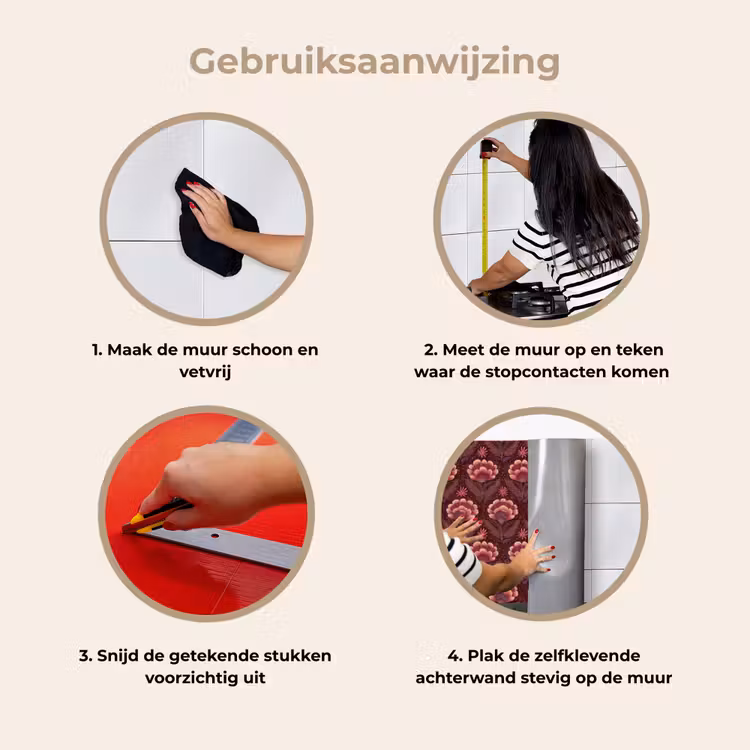 Keuken achterwand - Bloemen - Waaier - Paars — 9