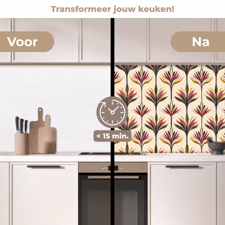 Keuken achterwand - Waaier - Motief - Kleurrijk — 3