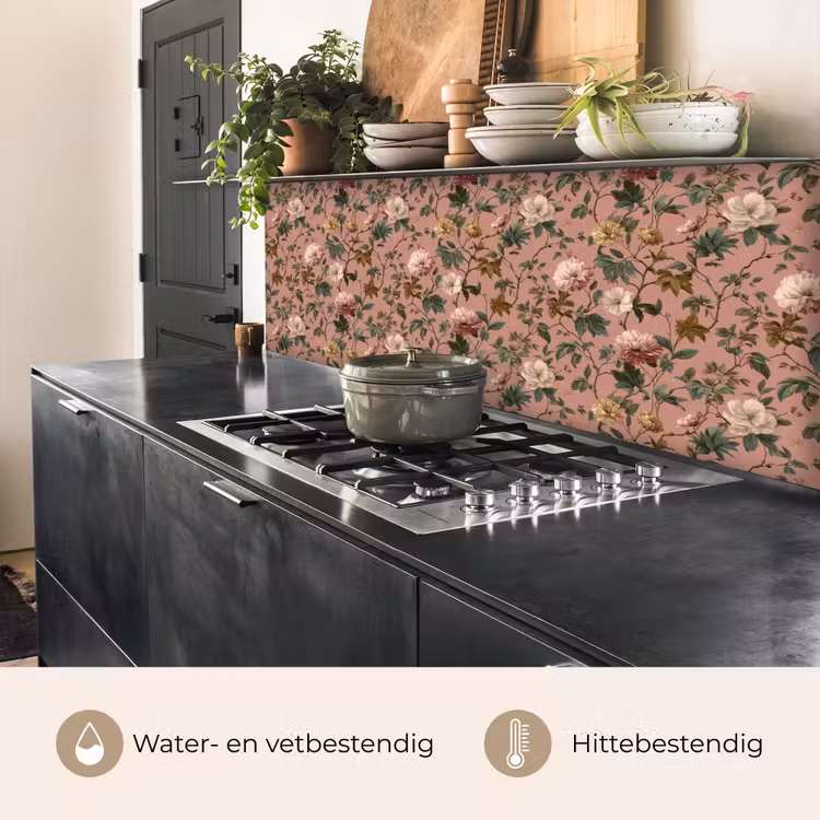 Keuken achterwand - Bloemen - Klassiek - Roze — 5