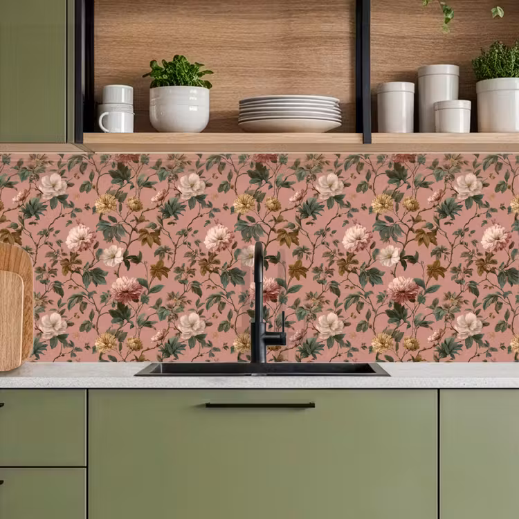 Keuken achterwand - Bloemen - Klassiek - Roze — 8