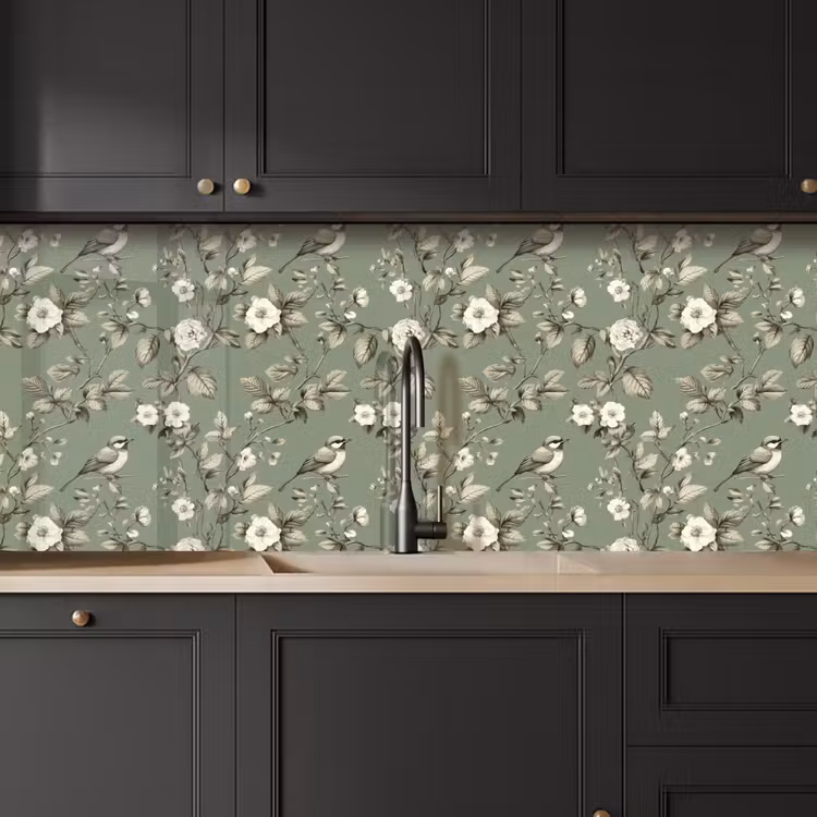 Keuken achterwand - Botanisch - Vogels - Groen — 6