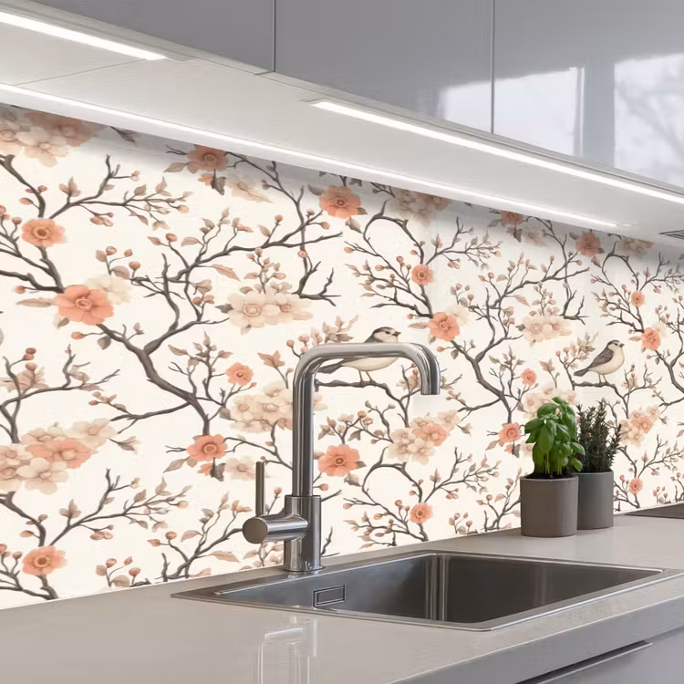 Keuken achterwand - Kersenbloesem - Mus - Roze — 2