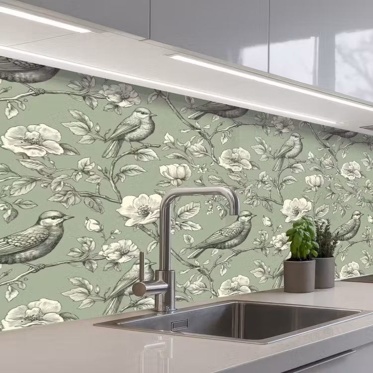 Keuken achterwand - Klassiek - Botanisch - Groen — 2