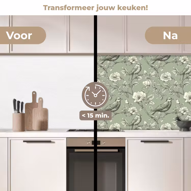 Keuken achterwand - Klassiek - Botanisch - Groen — 3