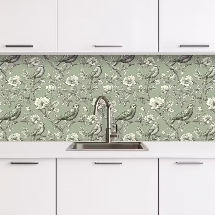 Keuken achterwand - Klassiek - Botanisch - Groen — 4