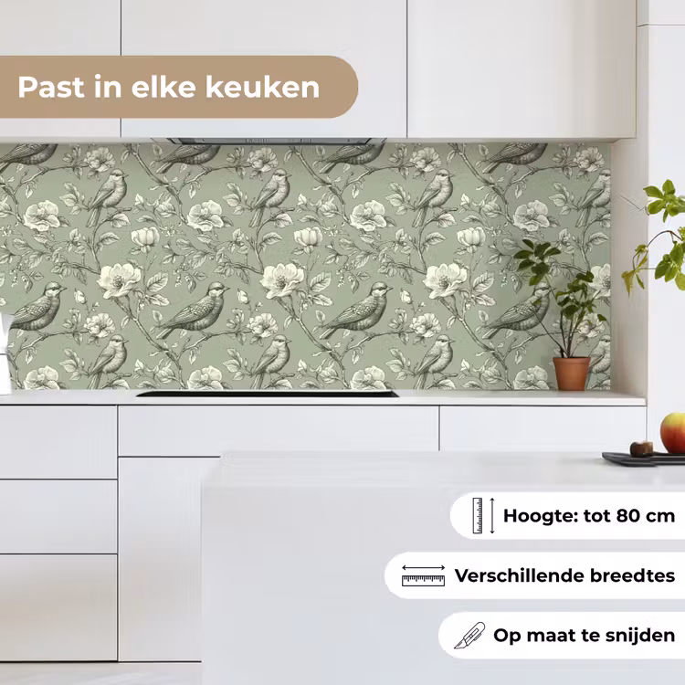 Keuken achterwand - Klassiek - Botanisch - Groen — 7