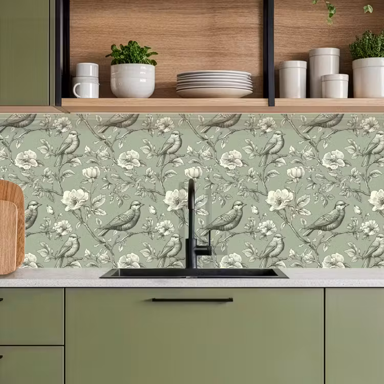 Keuken achterwand - Klassiek - Botanisch - Groen — 8