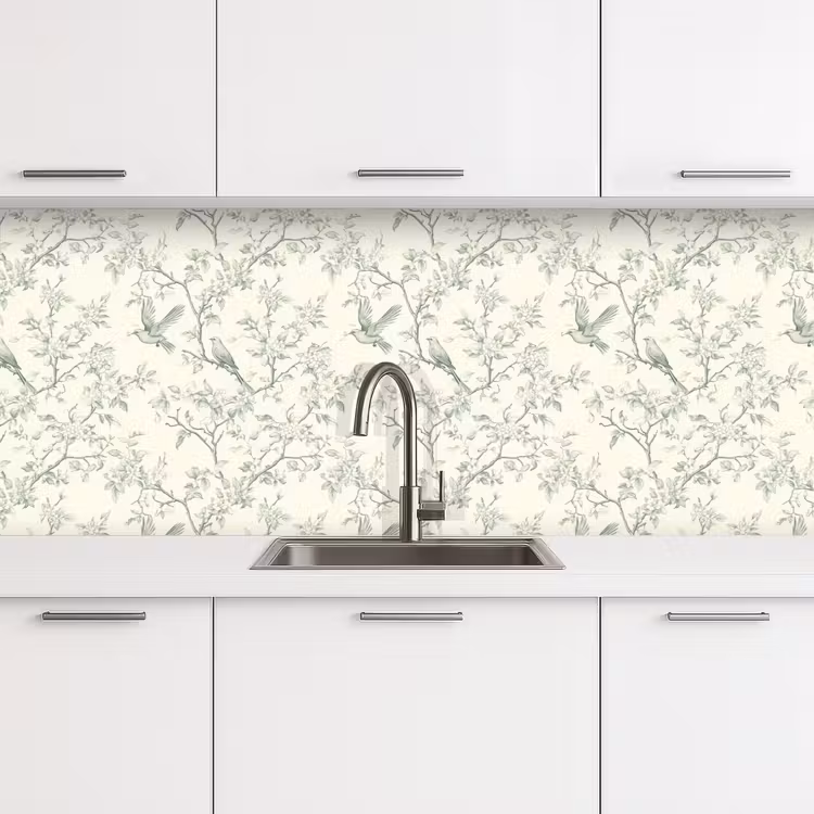 Keuken achterwand - Klassiek - Vogels - Groen — 4