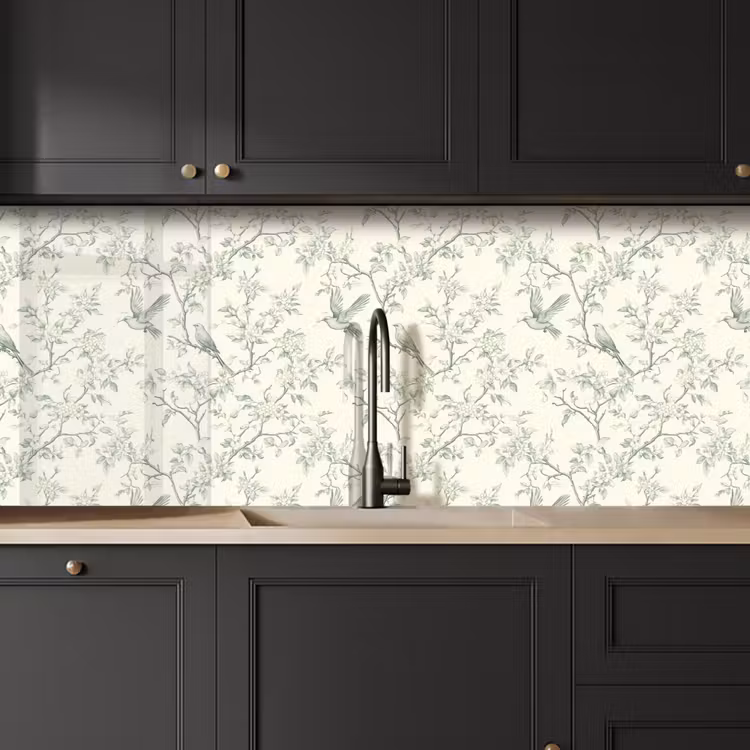Keuken achterwand - Klassiek - Vogels - Groen — 6