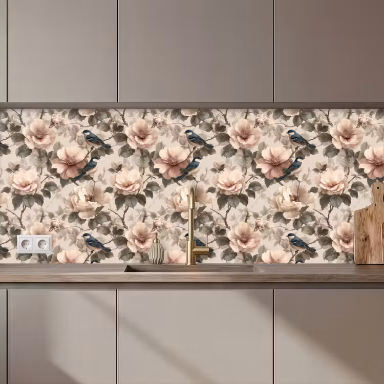 Keuken achterwand - Klassiek - Vogels - Kleurrijk — 1