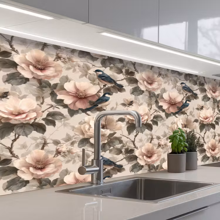 Keuken achterwand - Klassiek - Vogels - Kleurrijk — 2