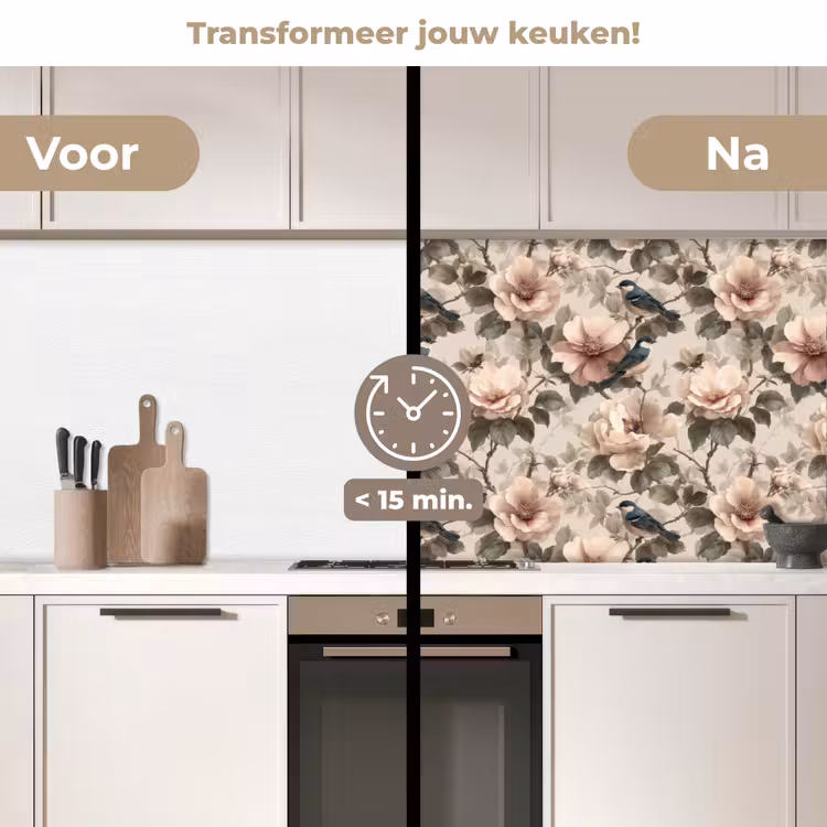 Keuken achterwand - Klassiek - Vogels - Kleurrijk — 3