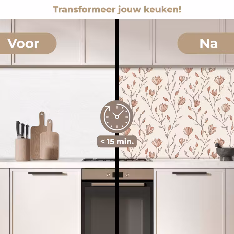 Keuken achterwand - Patroon - Klassiek - Roze — 3