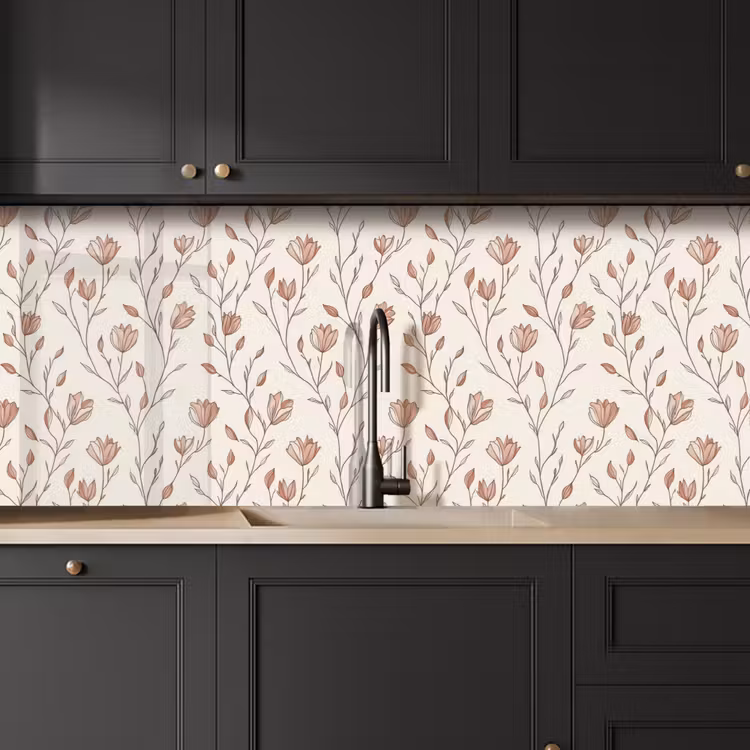 Keuken achterwand - Patroon - Klassiek - Roze — 6