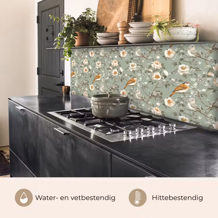 Keuken achterwand - Roze - Vogels - Kleurrijk — 5