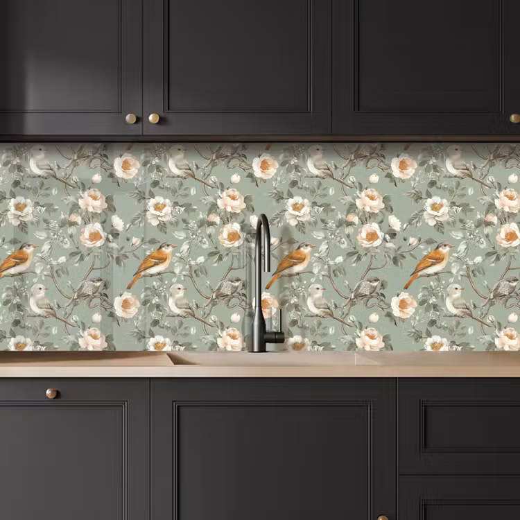 Keuken achterwand - Roze - Vogels - Kleurrijk — 6