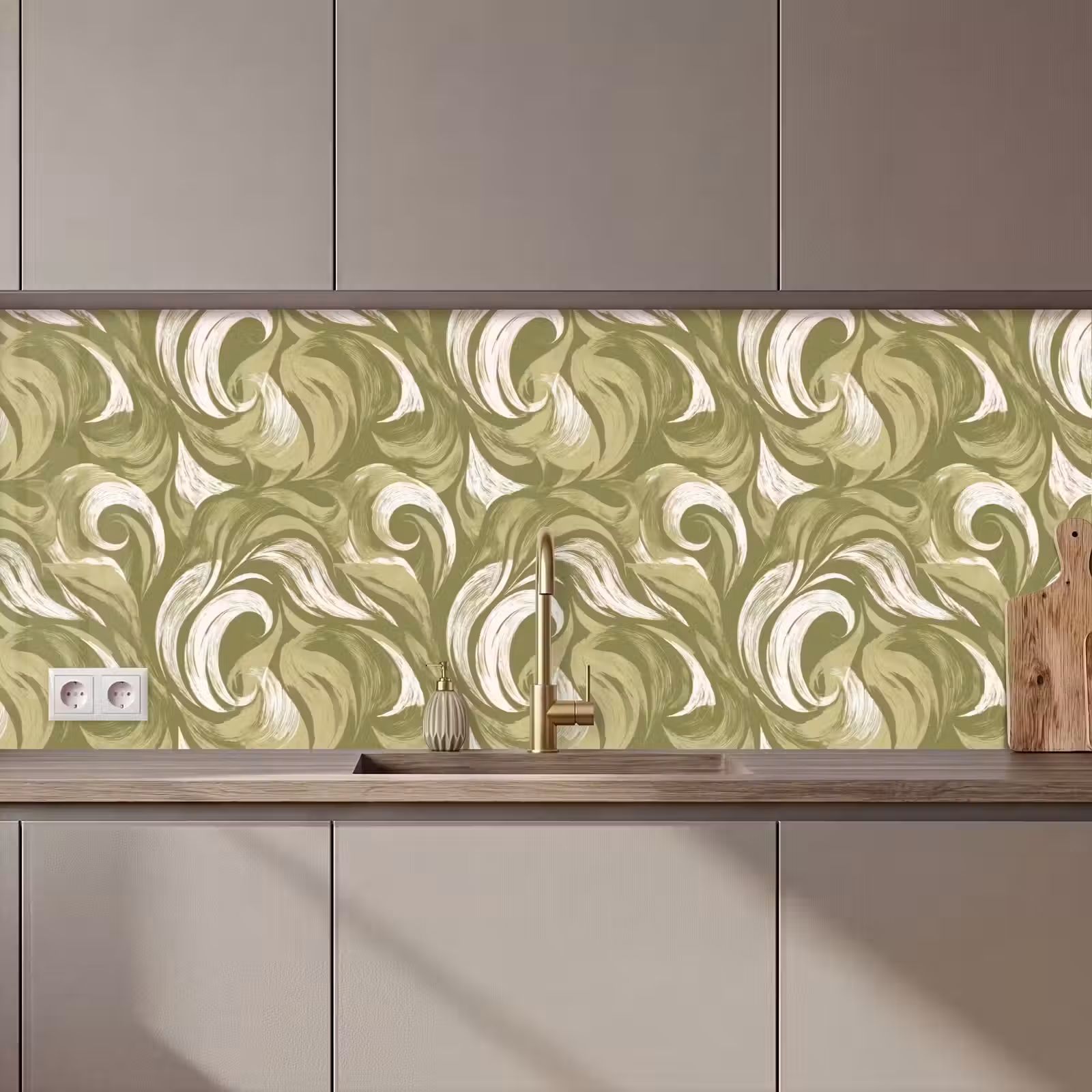 Keuken achterwand - Abstract - Textuur - Groen — 1
