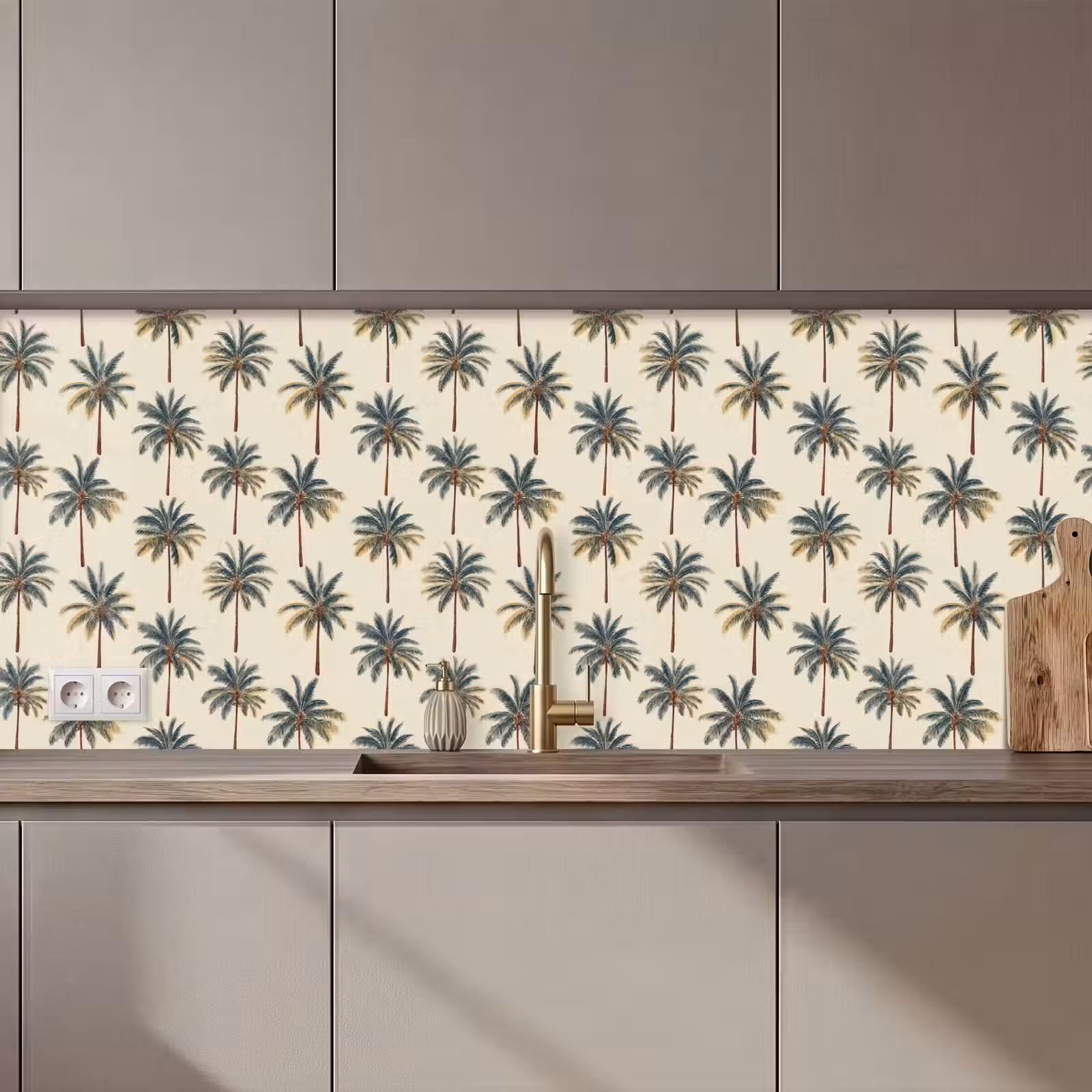 Keuken achterwand - Palmbomen - Tropisch - Groen — 1