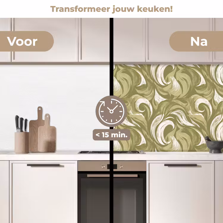 Keuken achterwand - Abstract - Textuur - Groen — 3