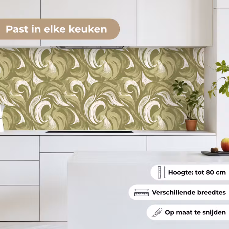 Keuken achterwand - Abstract - Textuur - Groen — 7