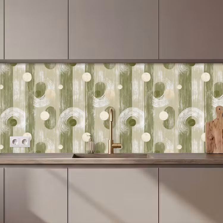 Keuken achterwand - Artistiek - Modern - Groen — 1