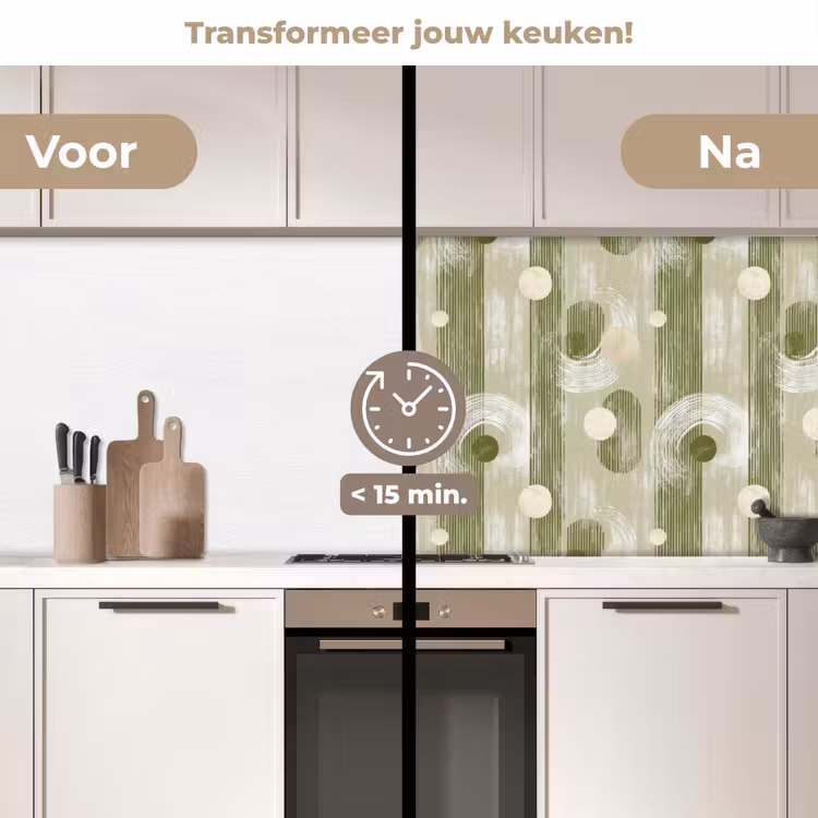 Keuken achterwand - Artistiek - Modern - Groen — 3