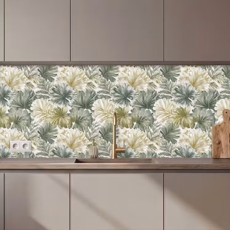 Keuken achterwand - Bladeren - Botanisch - Groen — 1