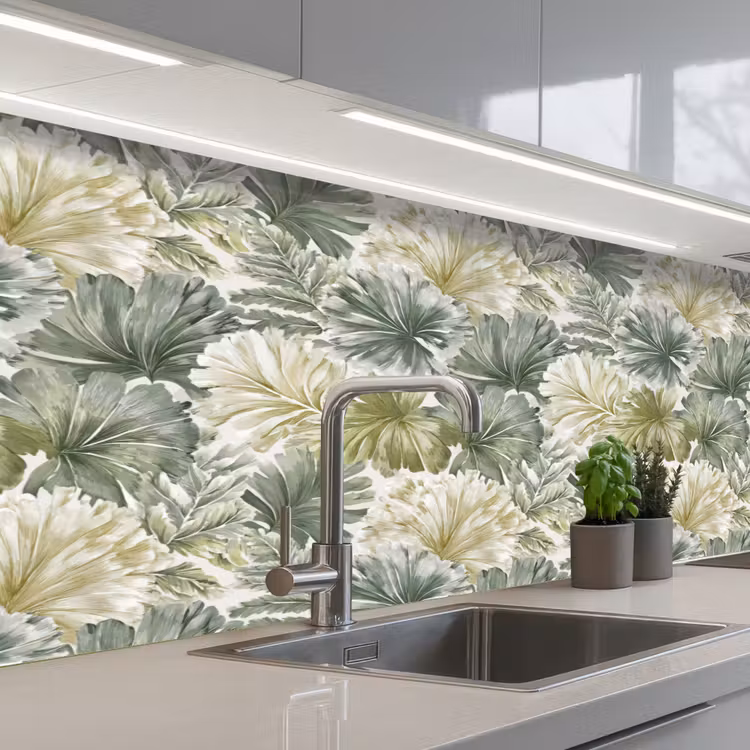 Keuken achterwand - Bladeren - Botanisch - Groen — 2