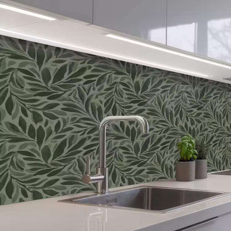 Keuken achterwand - Bladeren - Organisch - Groen — 2