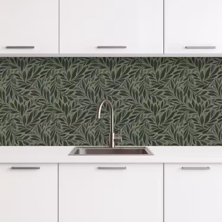 Keuken achterwand - Bladeren - Organisch - Groen — 4