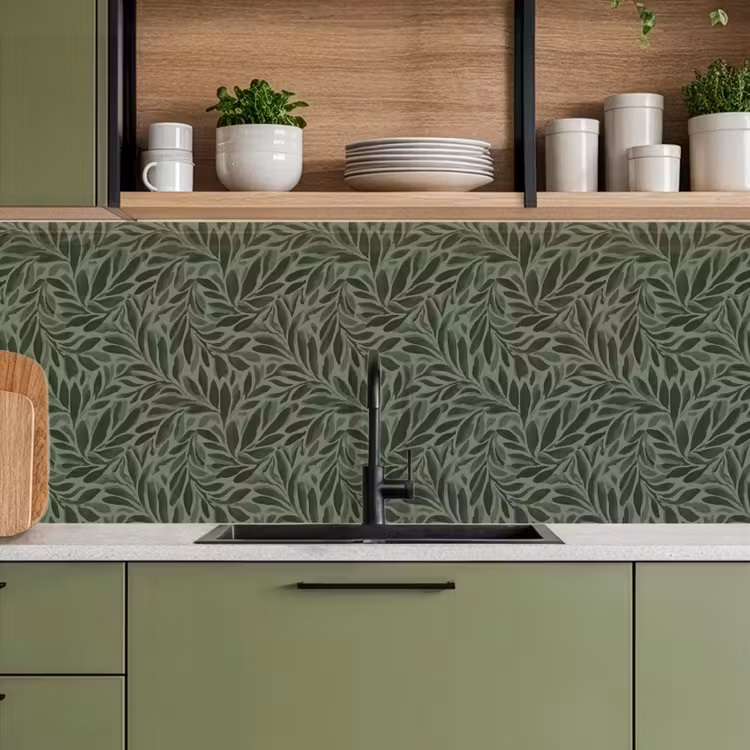 Keuken achterwand - Bladeren - Organisch - Groen — 8