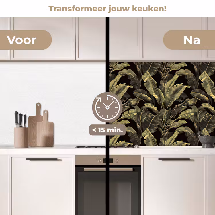 Keuken achterwand - Botanisch - Bladeren - Groen — 3