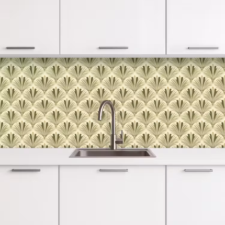 Keuken achterwand - Klassiek - Waaier - Groen — 4
