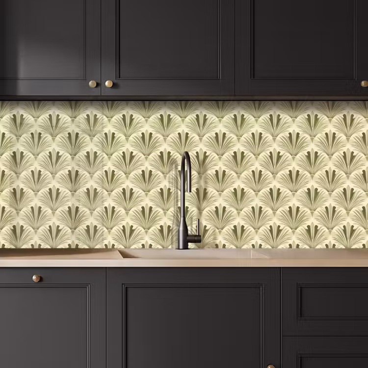 Keuken achterwand - Klassiek - Waaier - Groen — 6