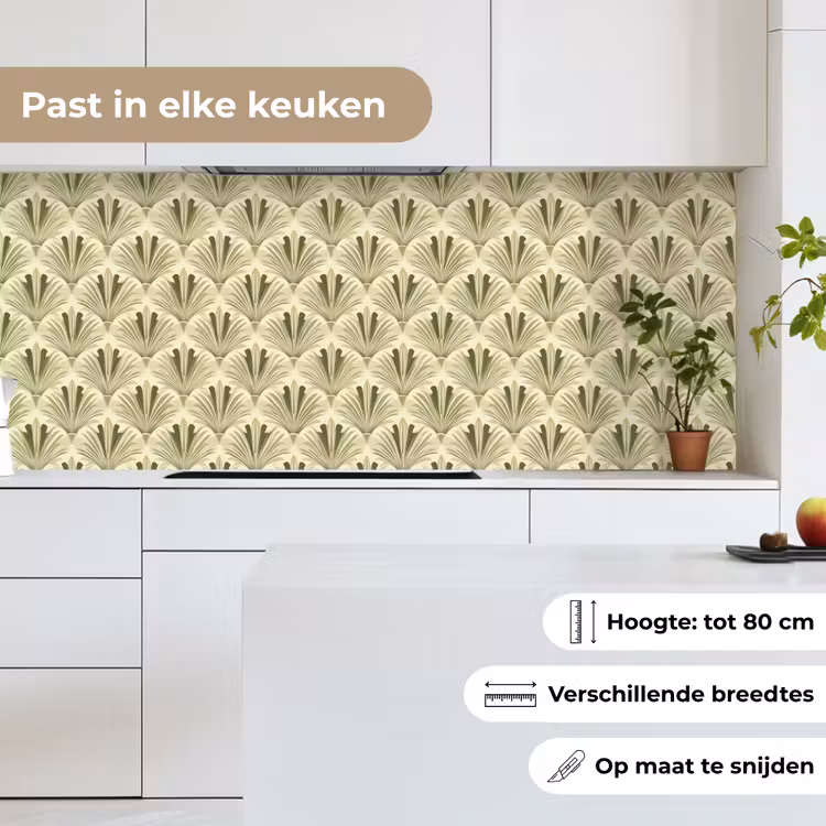 Keuken achterwand - Klassiek - Waaier - Groen — 7