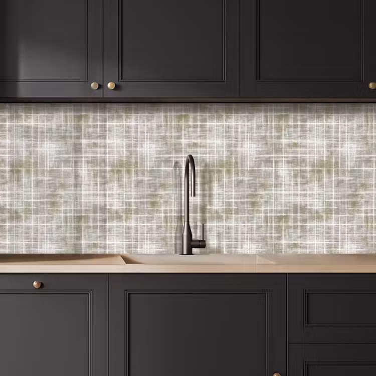 Keuken achterwand - Linnen - Patroon - Groen — 6