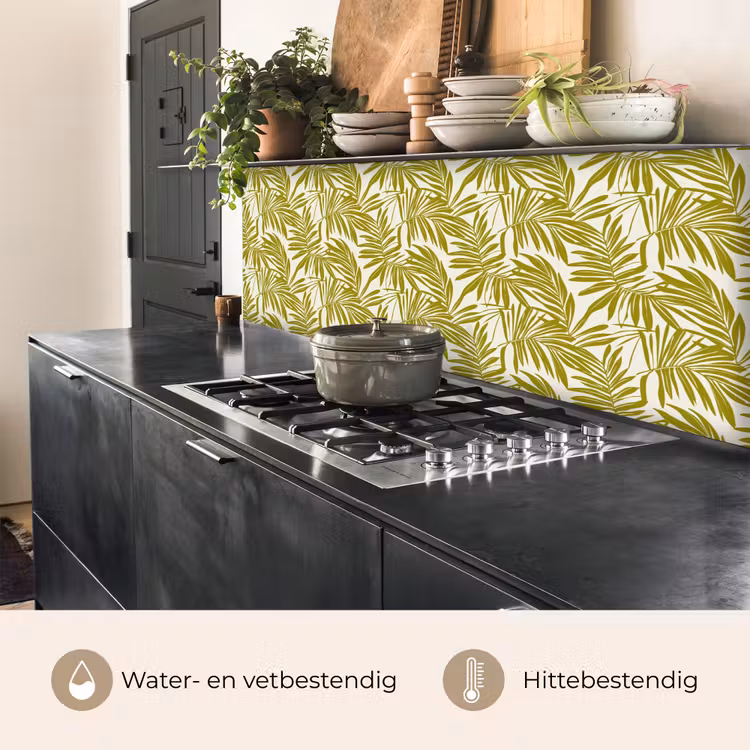 Keuken achterwand - Palmblad - Patroon - Groen — 5