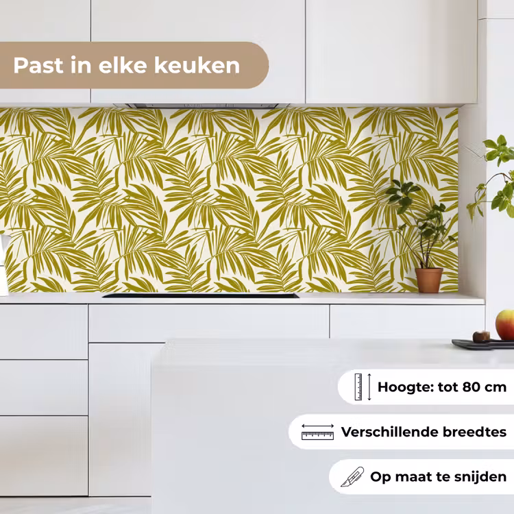 Keuken achterwand - Palmblad - Patroon - Groen — 7