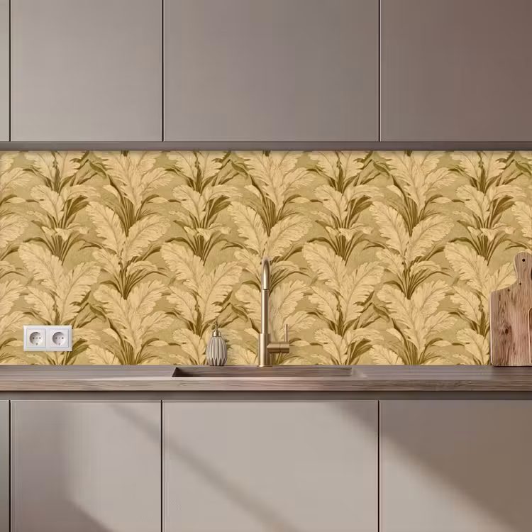 Keuken achterwand - Palmbladeren - Klassiek - Groen — 1