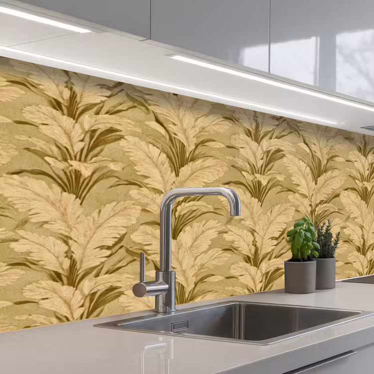 Keuken achterwand - Palmbladeren - Klassiek - Groen — 2