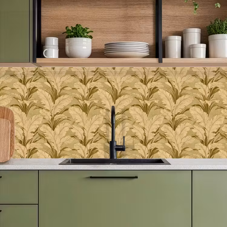 Keuken achterwand - Palmbladeren - Klassiek - Groen — 8