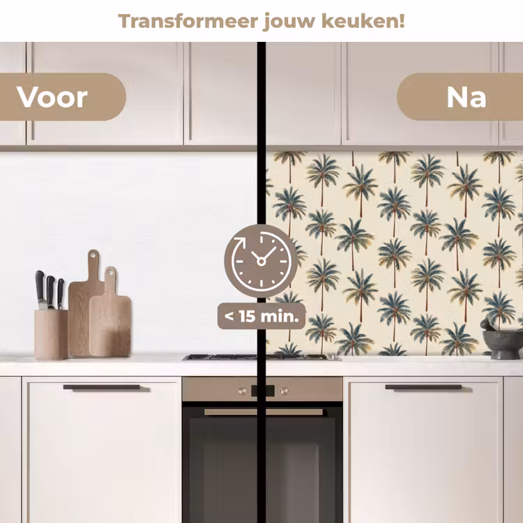 Keuken achterwand - Palmbomen - Tropisch - Groen — 3