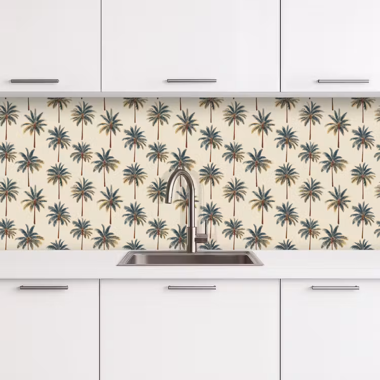 Keuken achterwand - Palmbomen - Tropisch - Groen — 4