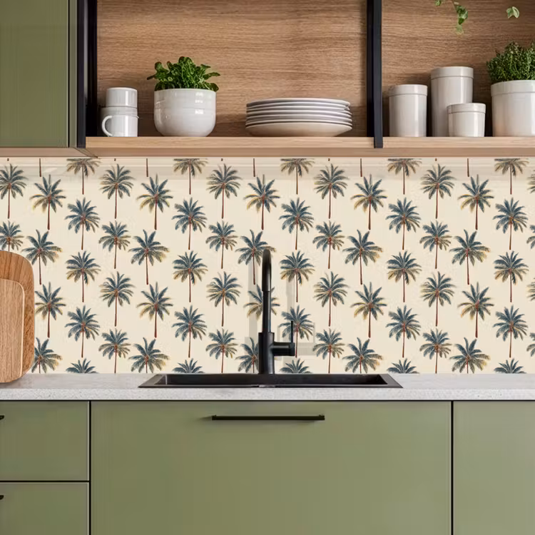 Keuken achterwand - Palmbomen - Tropisch - Groen — 8