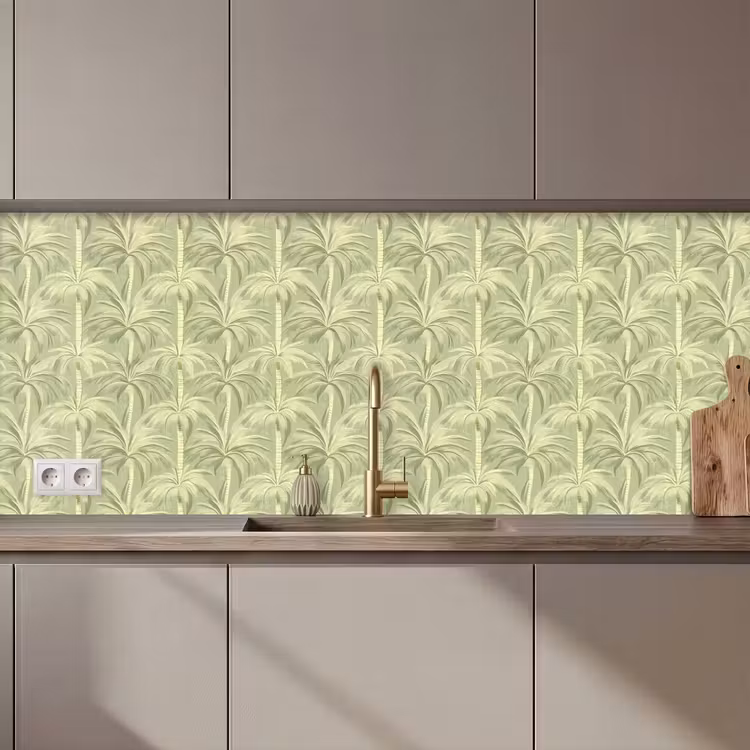 Keuken achterwand - Palmwoud - Tropisch - Groen — 1