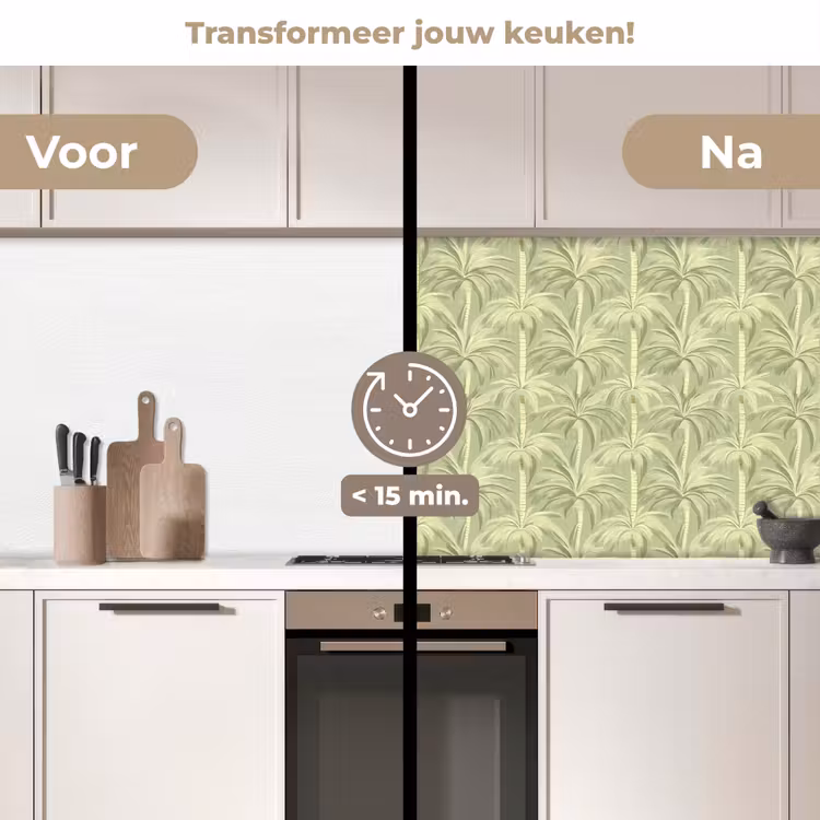 Keuken achterwand - Palmwoud - Tropisch - Groen — 3