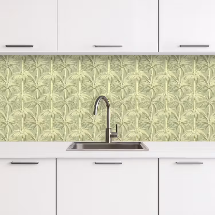 Keuken achterwand - Palmwoud - Tropisch - Groen — 4