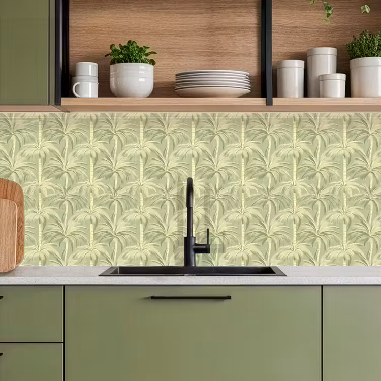 Keuken achterwand - Palmwoud - Tropisch - Groen — 8