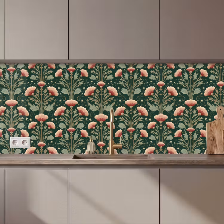 Keuken achterwand - Patroon - Botanisch - Kleurrijk — 1